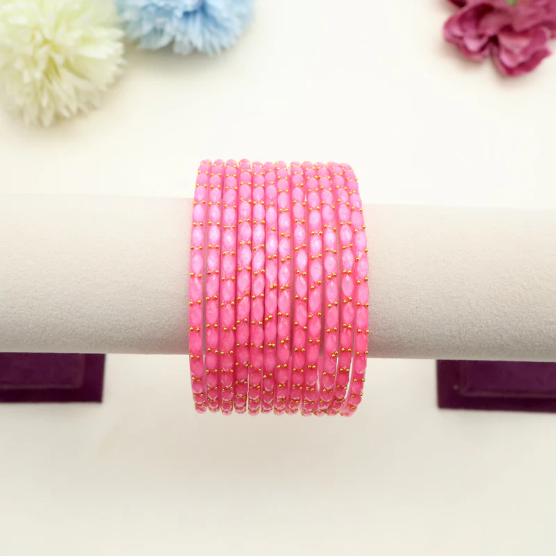 Raindrop Bangles – Candy Pink